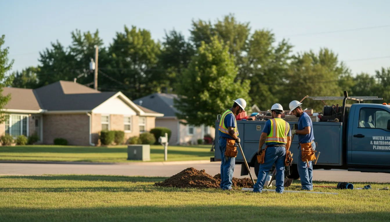 Residential water line and bathroom plumbing service in Summerville, OR
